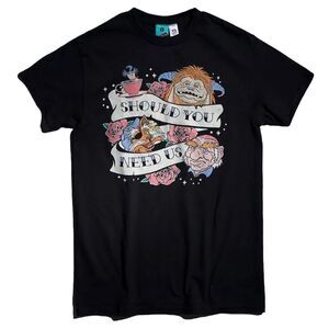 Labyrinth Unisex Adult Should You Need Us T-Shirt / Black/Charcoal